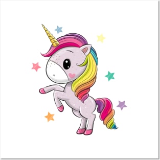 Cute unicorn. Very beautiful design for kids. Posters and Art